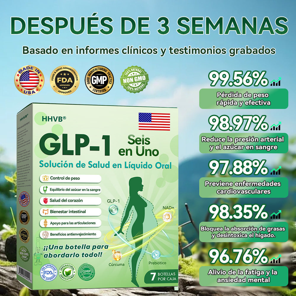 (HHVB®) ❤️ ¡Solo quedan 6 cajas! ¡Obtén un 30% de descuento hoy! La solución oral GLP-1 ayuda a controlar el peso y el azúcar en la sangre, con resultados duraderos en 4–6 cajas. ¡No esperes, actúa rápido!